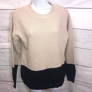 NEW! Philosophy Crew Neck Sweater Black/Tan| Size Small